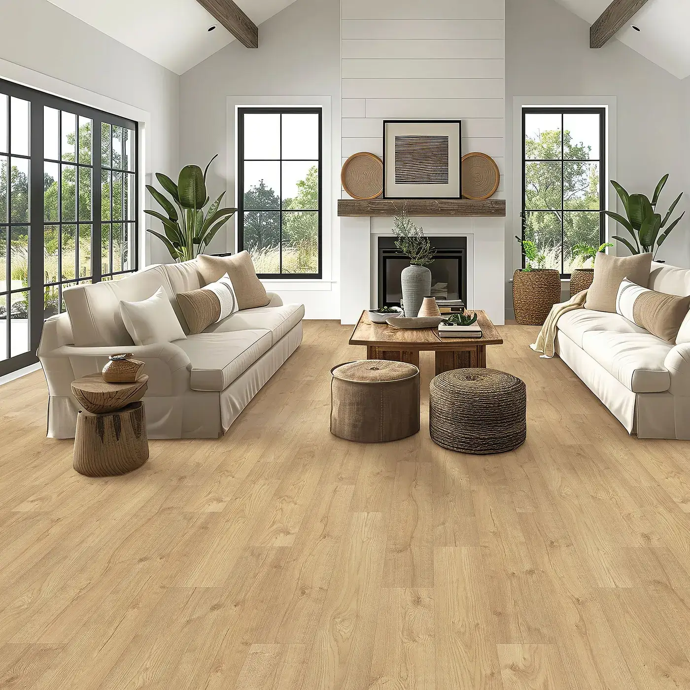 33626_142_room Modern Living Room Laminate Flooring | Johnston Paint