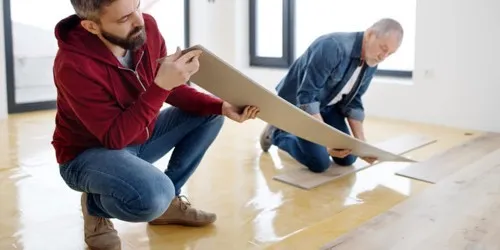 Vinyl flooring installation | Johnston Paint & Decorating