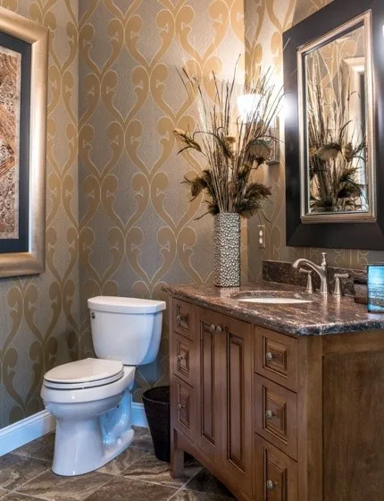 Bathroom wallpaper | Johnston Paint & Decorating